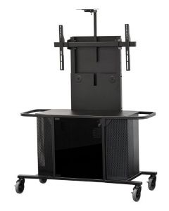 Mobile metal cart with TV mount